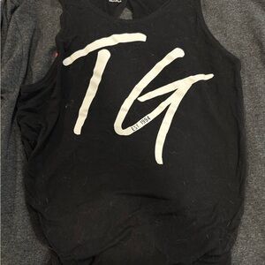 TOP GUN ALL-STARS YL-Black TG Graphic Tank Top Cheer